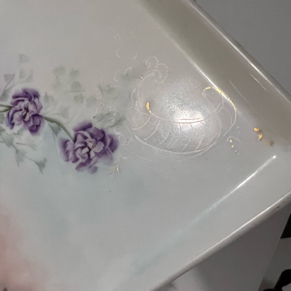 Vintage LIMOGES perfume tray hand painted gold trimmed - Picture 6 of 8